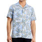 Camisa de acampamento masculina com estampa paisley e ajuste regular do Club Room, azul, tamanho grande