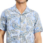 Camisa de acampamento masculina com estampa paisley e ajuste regular do Club Room, azul, tamanho grande
