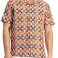Camisa de acampamento masculina Club Room Regular Fit Medallion Print Vermelha Tamanho P