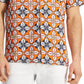 Camisa de acampamento masculina Club Room Regular Fit Medallion Print Vermelha Tamanho P