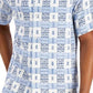 Camisa masculina Club Room Tribal Etch, branca, tamanho pequeno