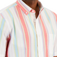 Camisa de popeline listrada Sunrise Fade masculina Club Room, branca, tamanho pequeno