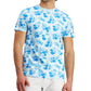 Camiseta masculina com estampa tropical Club Room, azul, tamanho XX-G
