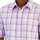 Camisa de popeline xadrez Giza masculina Club Room, roxa, tamanho XX-G