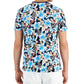 Camiseta Masculina Club Room Estampada Floral Azul Tamanho P