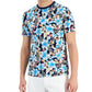 Camiseta Masculina Club Room Estampada Floral Azul Tamanho P