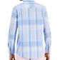 Camisa xadrez Club Room Spotlight masculina azul tamanho médio