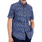 Camisa Masculina Estampada Floral Club Room Azul Tamanho P