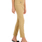 Calça skinny estampada Alfani feminina com controle de barriga, tamanho 12, marrom