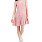 Vestido feminino com estampa floral e mangas esvoaçantes, estilo &amp; co, rosa, tamanho extragrande
