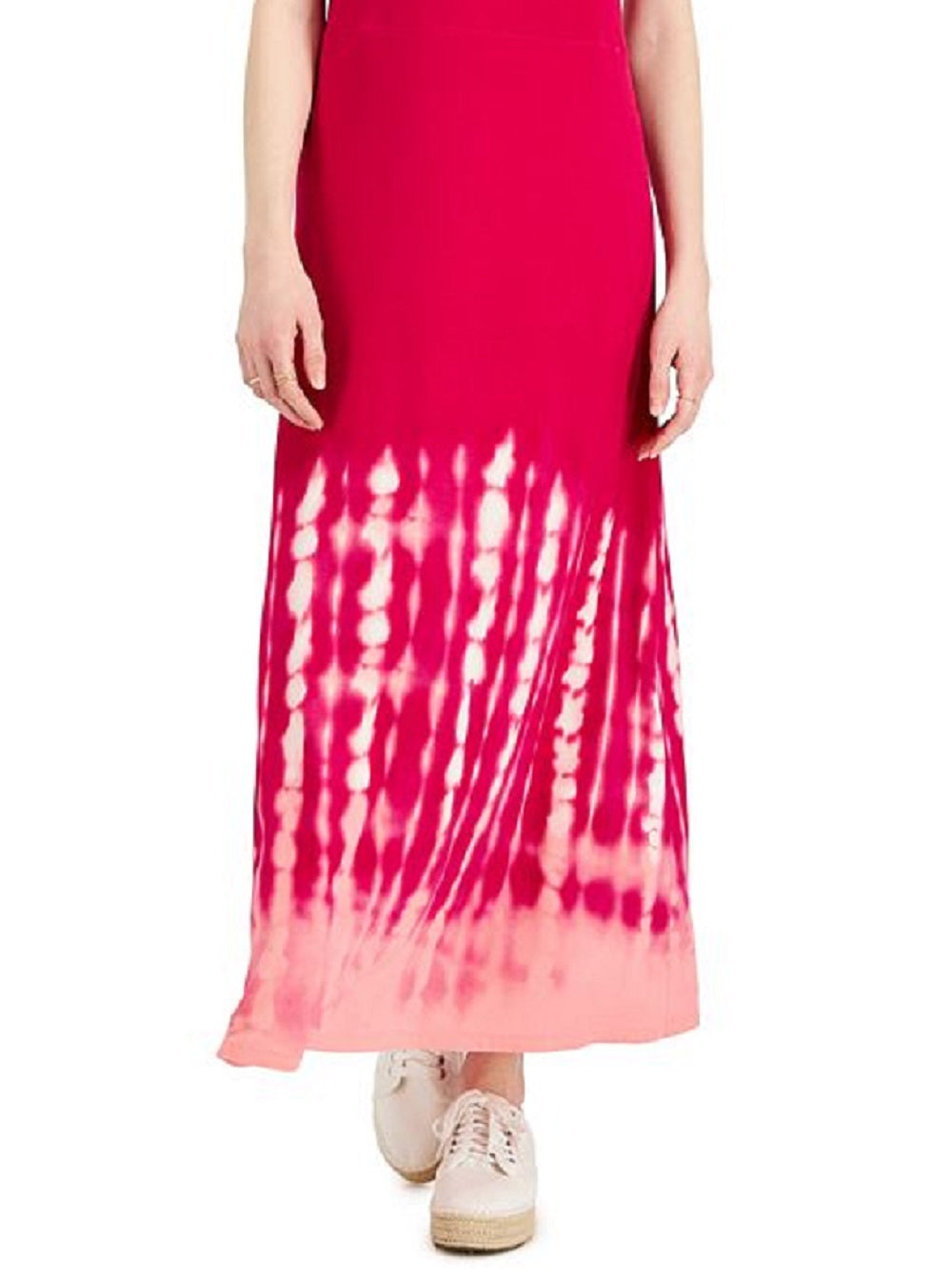 Vestido longo sem mangas estilo &amp; co feminino, tingido, rosa, tamanho GG