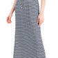 Vestido longo feminino estampado com cintura marcada estilo &amp; co, azul, tamanho extragrande