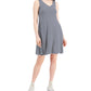 Vestido chinelo cruzado feminino Style &amp; Co, azul, tamanho extragrande