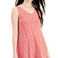 Vestido chinelo cruzado feminino Style &amp; Co, vermelho, tamanho médio