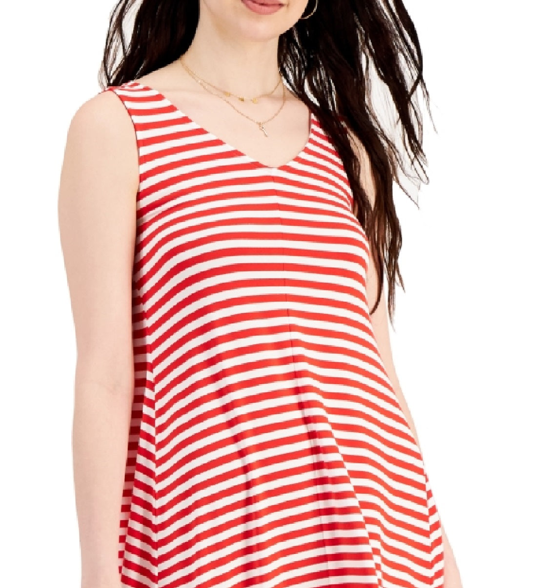 Vestido chinelo cruzado feminino Style &amp; Co, vermelho, tamanho extragrande
