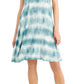 Vestido chinelo tie-dye feminino estilo &amp; co verde tamanho grande