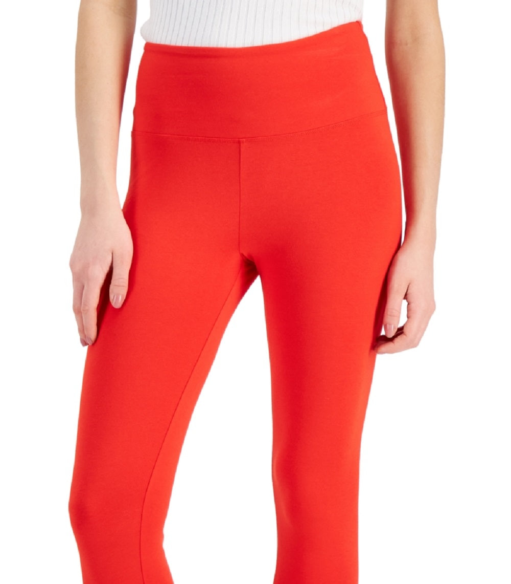 Legging Capri Feminina Cintura Alta Estilo &amp; Co Vermelha Tamanho X-G