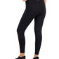 Leggings femininas ID Ideology com debrum contrastante 7/8, pretas, tamanho grande
