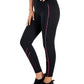 Leggings femininas ID Ideology com debrum contrastante 7/8, pretas, tamanho grande