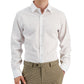 Camisa social masculina Alfani Slim Fit com elasticidade bidirecional e resistente a manchas, branca, tamanho 16x32-33