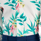 Camisa social masculina Bar III Slim Fit com estampa tropical, branca, tamanho grande