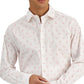 Camisa social masculina Bar III Slim Fit com estampa de flamingo, branca, tamanho médio