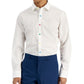 Camisa social masculina Bar III Slim Fit com botões coloridos, branca, tamanho pequeno