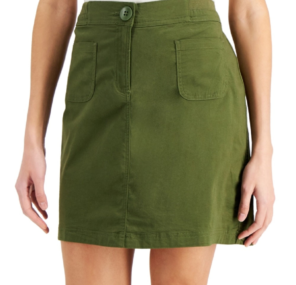 Saia-calça feminina Karen Scott verde tamanho 10 pequena