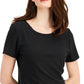 Vestido feminino franzido INC International Concepts, preto, tamanho grande