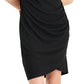 Vestido feminino franzido INC International Concepts, preto, tamanho grande