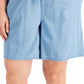 Shorts feminino Karen Scott Gemma de algodão azul tamanho X-G
