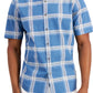 Camisa xadrez masculina Alfani Rolo estampada azul tamanho pequeno