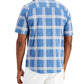 Camisa xadrez masculina Alfani Rolo estampada azul tamanho médio