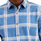 Camisa xadrez masculina Alfani Rolo estampada azul tamanho médio