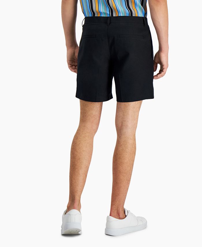 Shorts masculinos INC International Concepts Lyocell com 6 costuras internas e frente plana, preto, tamanho 40