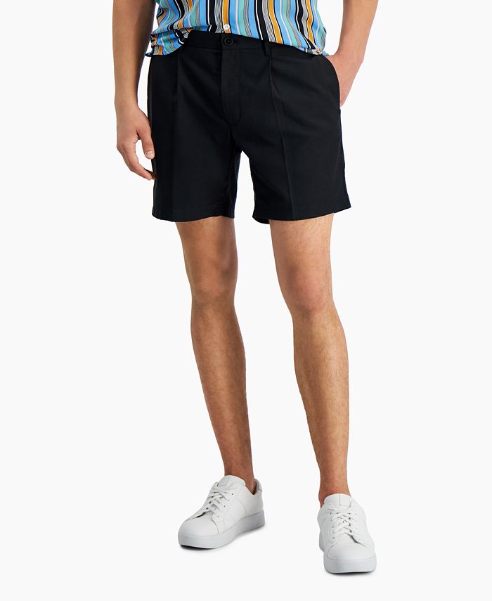 Shorts masculinos INC International Concepts Lyocell com 6 costuras internas e frente plana, preto, tamanho 40
