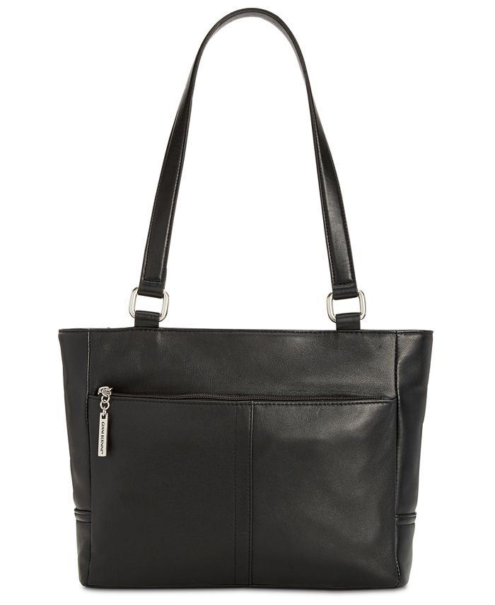 Bolsa tote feminina Giani Bernini em couro napa clássico marrom, tamanho único