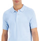 Camisa polo de malha Alfani masculina regular fit, azul, tamanho grande
