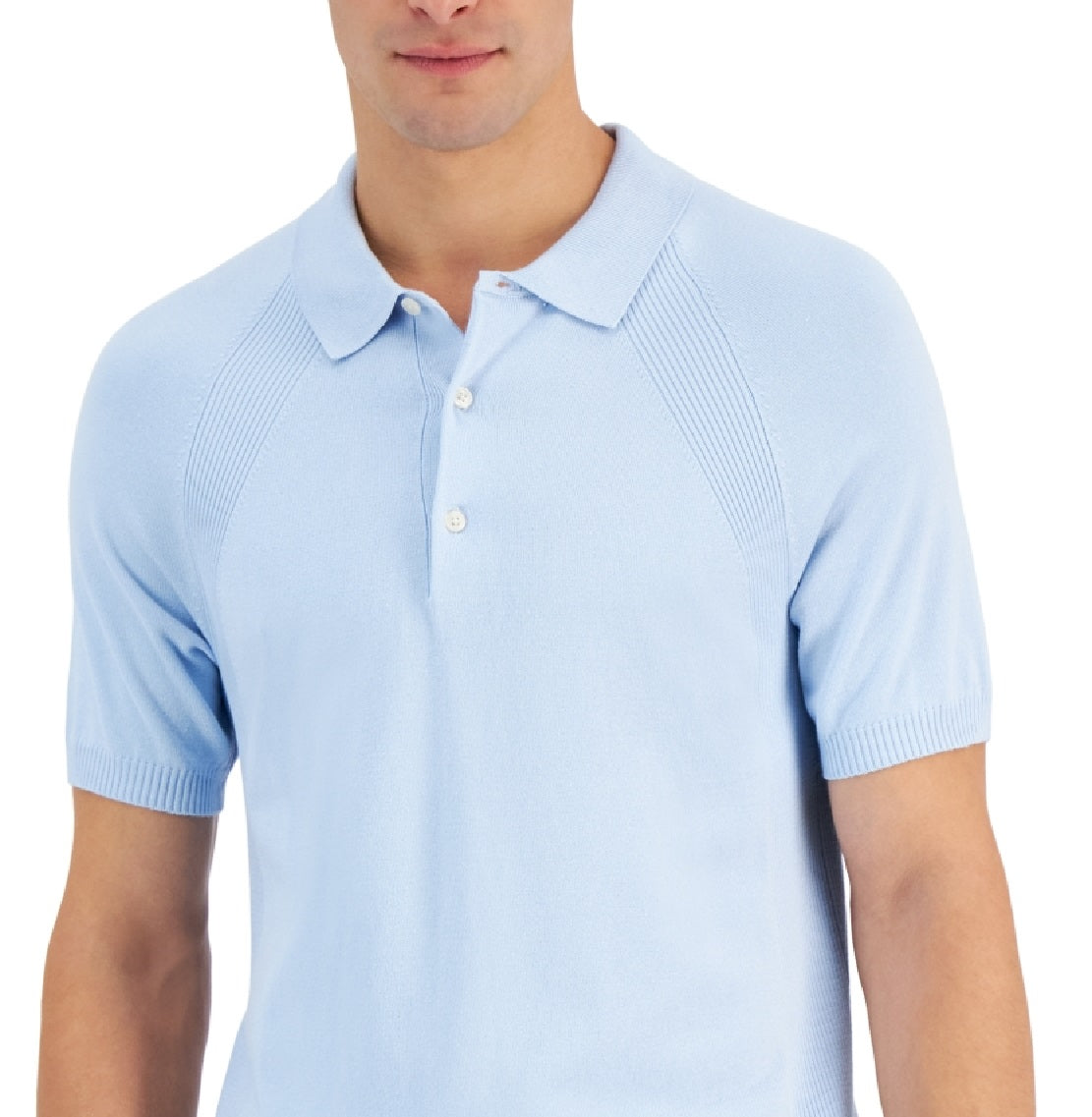 Camisa polo de malha Alfani masculina regular fit, azul, tamanho grande