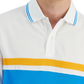 Camisa polo esportiva listrada Matthew masculina Club Room, branca, tamanho XX-G