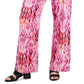 Calça feminina estampada Ikat Dreams da coleção JM, rosa, tamanho X-S