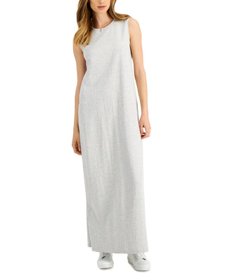 Vestido longo sem mangas de algodão feminino Style &amp; Co, cinza, tamanho pequeno