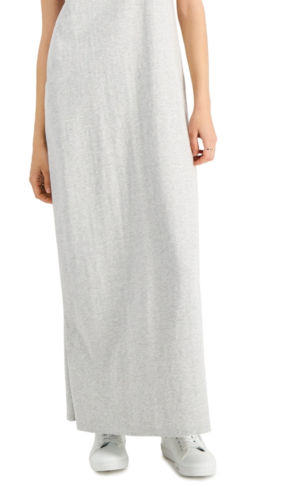 Vestido regata feminino estilo mestiço, cinza, tamanho grande