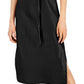 Vestido feminino com fenda lateral e decote V da INC International Concepts, preto, tamanho pequeno