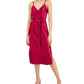 Vestido feminino com fenda lateral e decote profundo, INC International Concepts, rosa, tamanho X-S