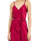 Vestido feminino com fenda lateral e decote profundo, INC International Concepts, rosa, tamanho X-S