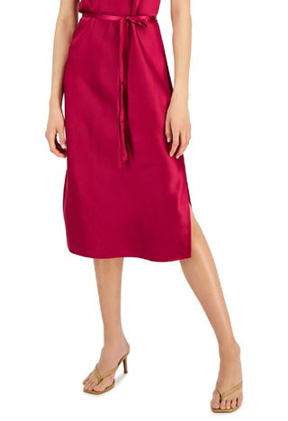 Vestido feminino com fenda lateral e decote V da INC International Concepts, rosa, tamanho pequeno