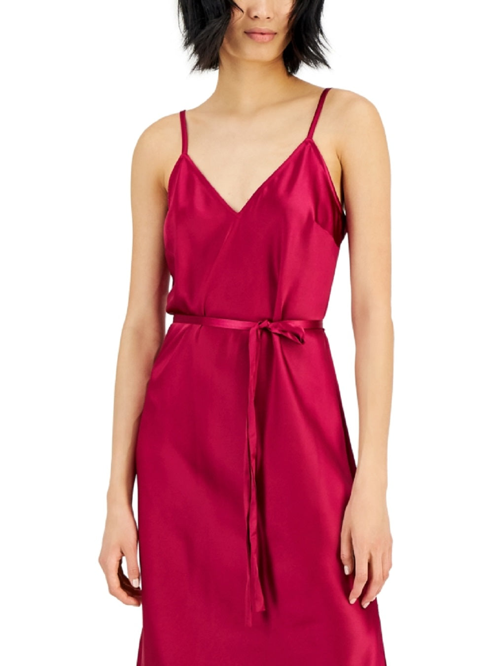 Vestido feminino com fenda lateral e decote profundo, rosa, tamanho extragrande, da INC International Concepts