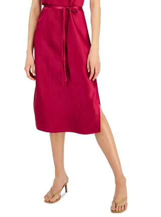 Vestido feminino com fenda lateral e decote profundo, rosa, tamanho extragrande, da INC International Concepts