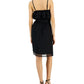 Vestido feminino com babados e recortes, preto, tamanho XX-G, da INC International Concepts